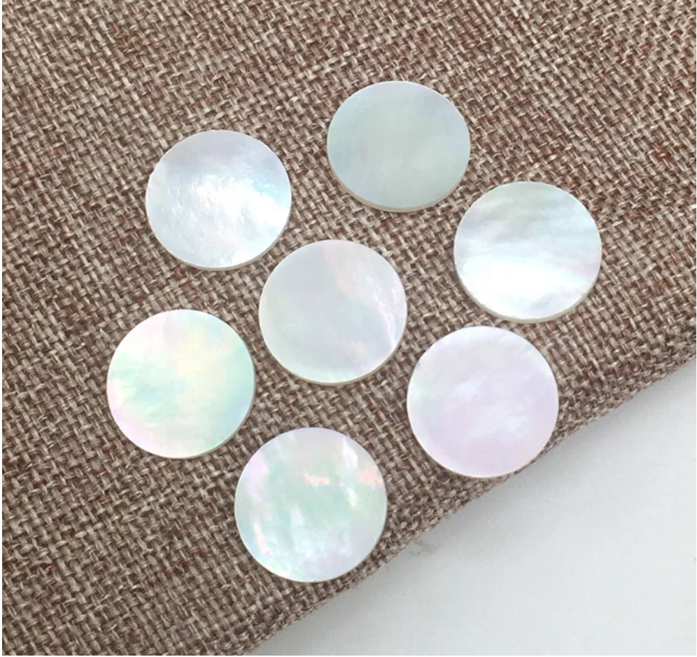 Sincere Jewelry Natural Mother of Pearl Round Shape discs MOP Shell slices  Gemstone