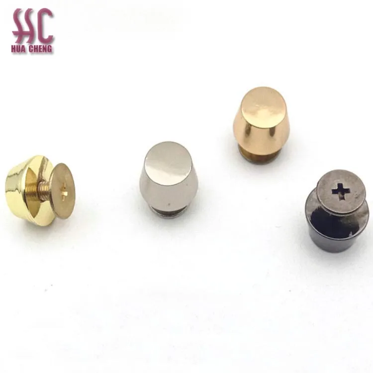 screw rivets handbag screw wheels rivets Round Head Solid Brass Rivet Chicago Screw For Bag Fittings