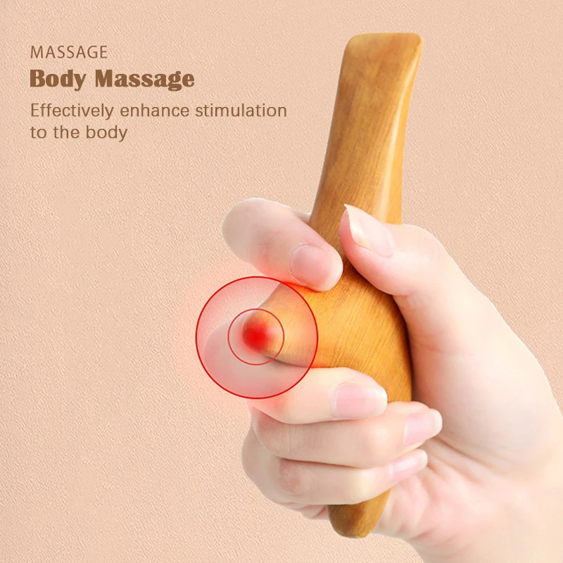 Nature Wood Trigonometric Massage Cone Wooden Lymphatic Massage Stick Face Hand Foot Body Massager Gua Sha Board Acupuncture Pen