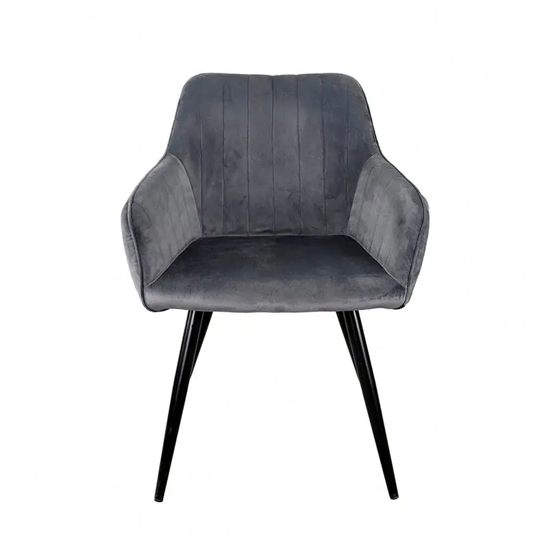 Wholesale Dining Chair free samples metal legs black gold Nordic velvet modern luxury dining chairs
