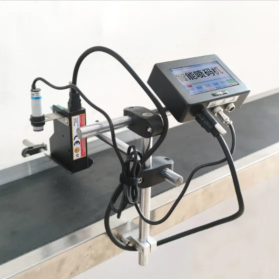 D&H TIJ 5 inch screen  Online Inkjet Printer 12.7mm Printing Height Inkjet Coding Printer Expiry Date Bar QR Code