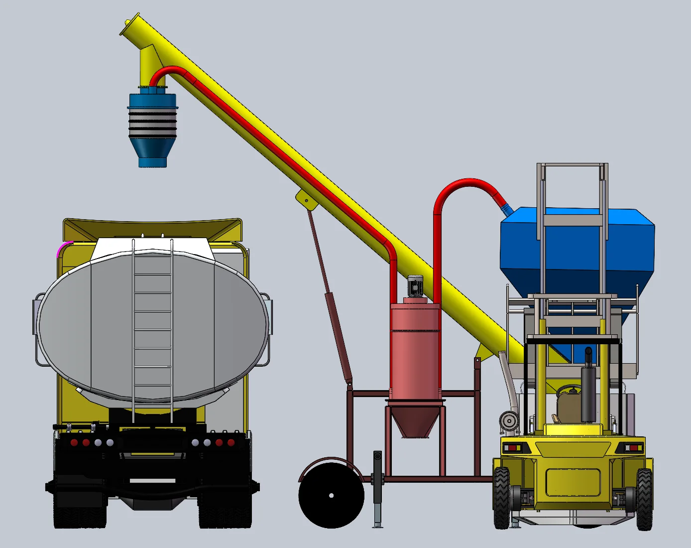 China Mobile Bulk Truck Loader For Loading Bulk Goods Big Bag Unloading Machine