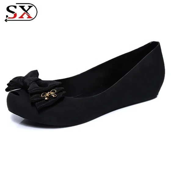 Lady new design candy colors PVC Jelly cheap women fashion flat shoes