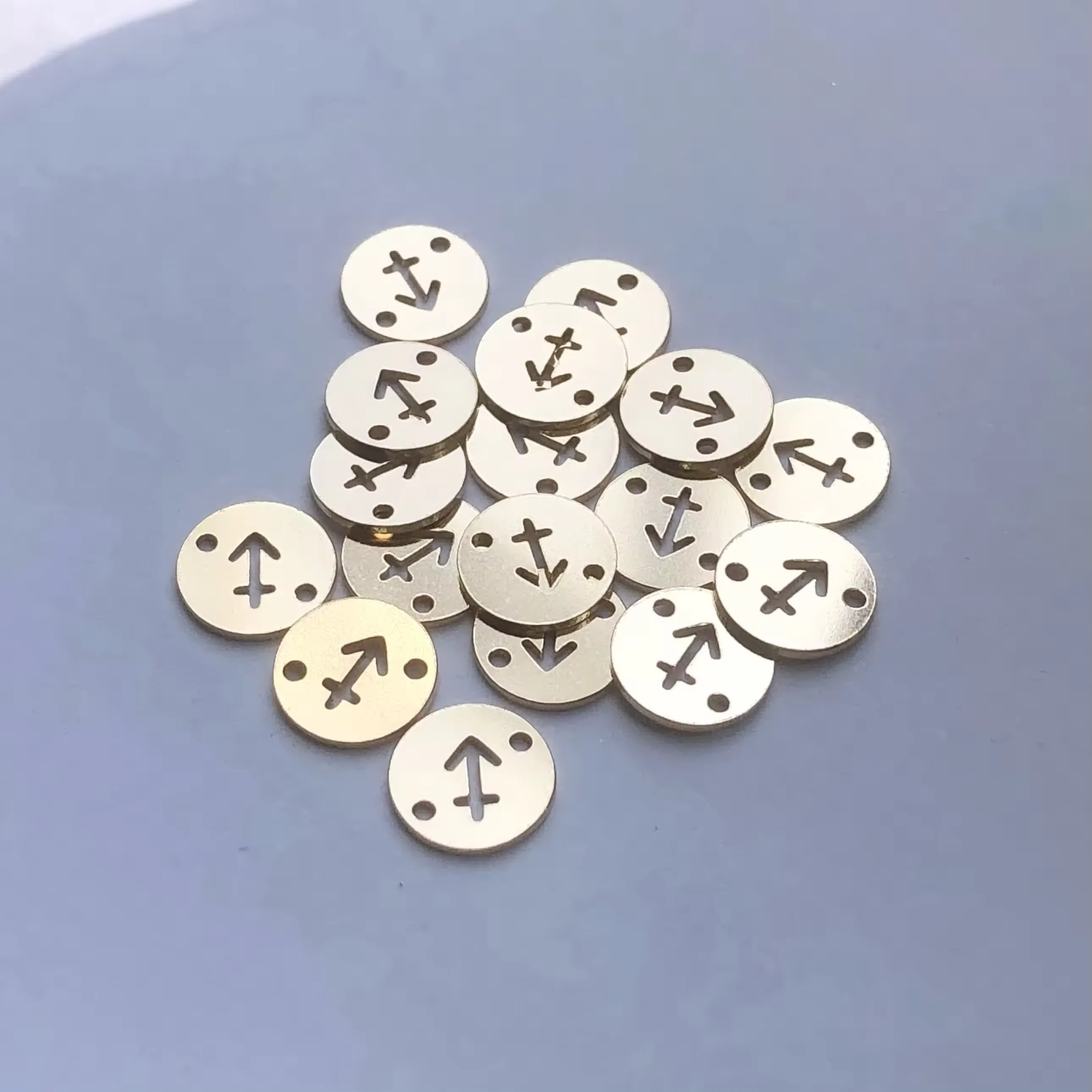New Signs Of The Zodiac Pendant Connectors Jewelry Making Genuine Gold Filled Charms