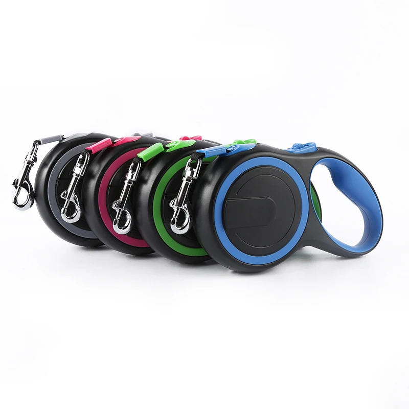 Wholesale Custom Print Outdoor Training Dog leash Nylon automatic retractable pet leash