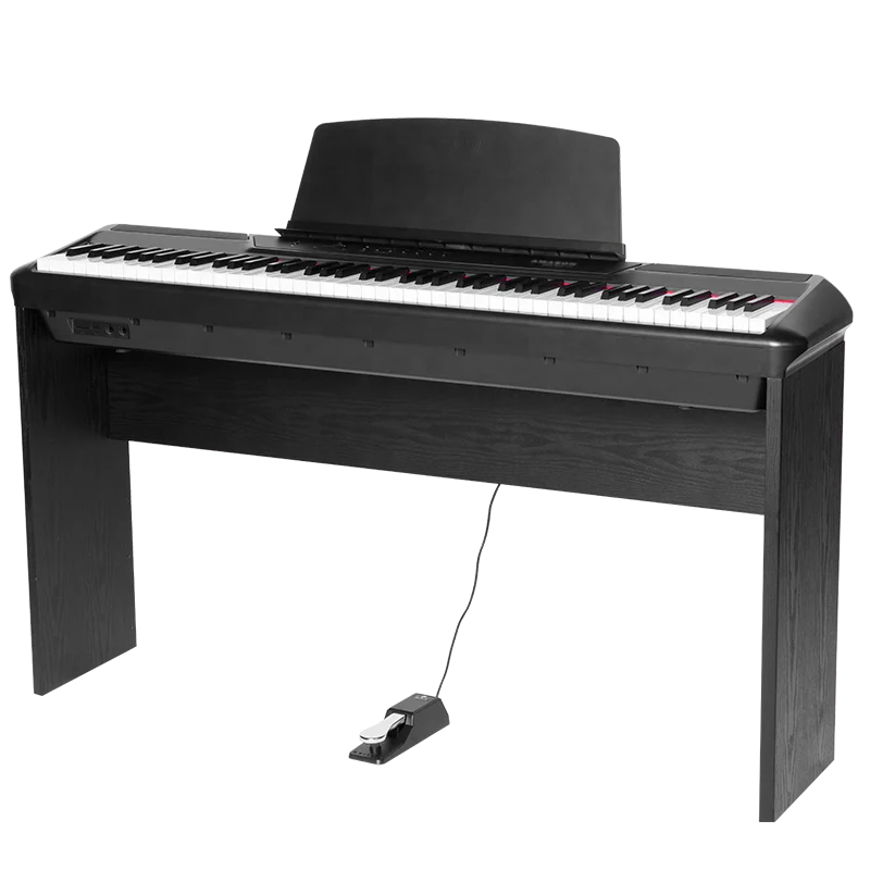 Flykeys Digital Electronic Piano 88 Keys Portable stage keyboard musical instruments upright piano FP6 with Iron stand