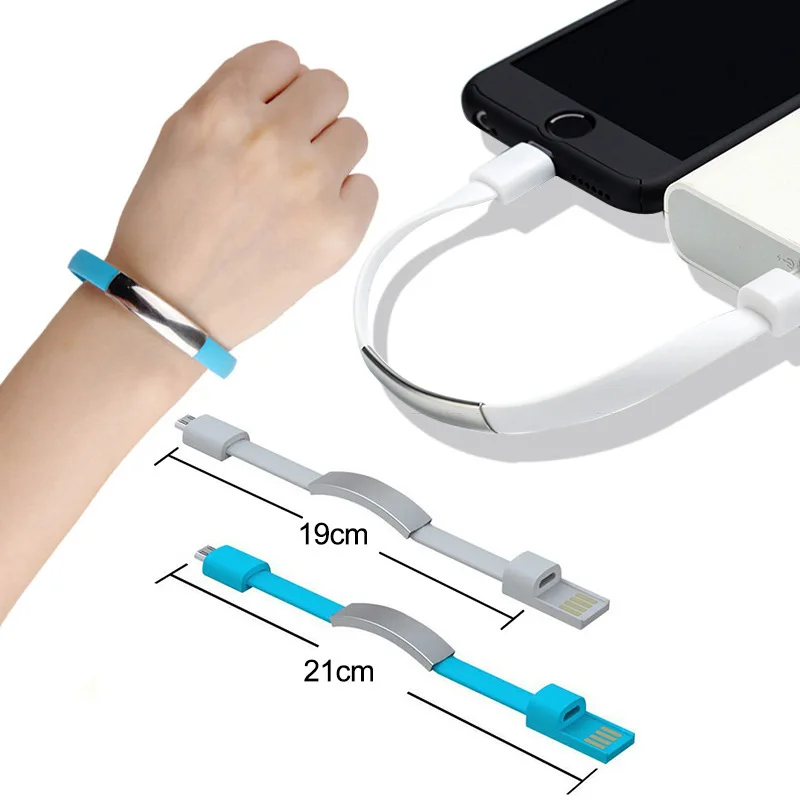 New bracelet  silicone data cable, Creative Bracelet Universal Charging Cable for cell phone