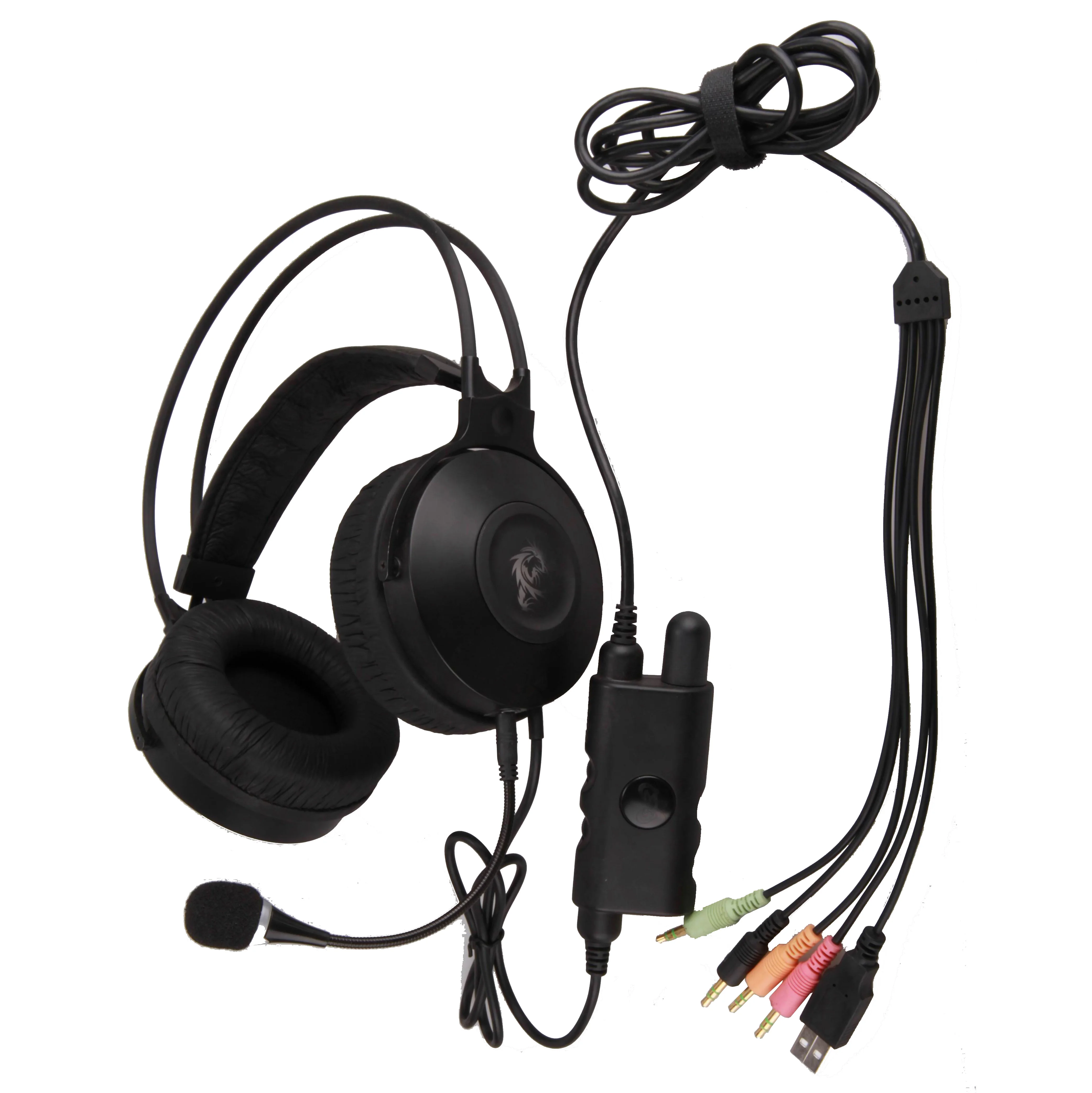 High quality home theater DVD headphone 5.1 surround sound channel headphone real PC 5.1 channel gaming headset