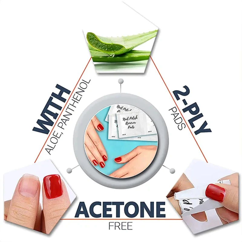Салфетки для снятия лака индивидуальная упаковка OEM одноразовые инструменты нейл-арта