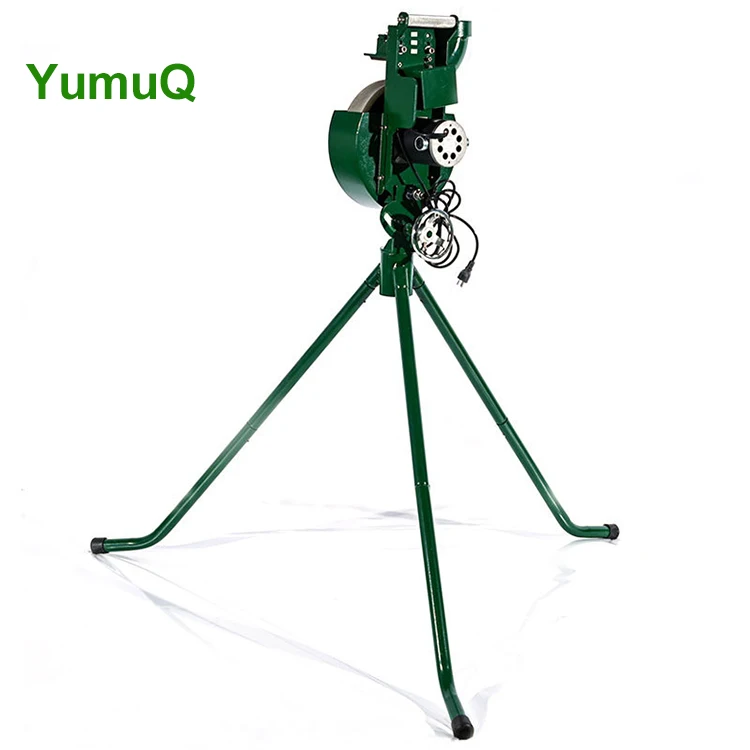 YumuQ Force/Breaking Ball /Angle/Height Adjustable Baseball Pitching Soft Toss One-wheel Ball Machine Automatic