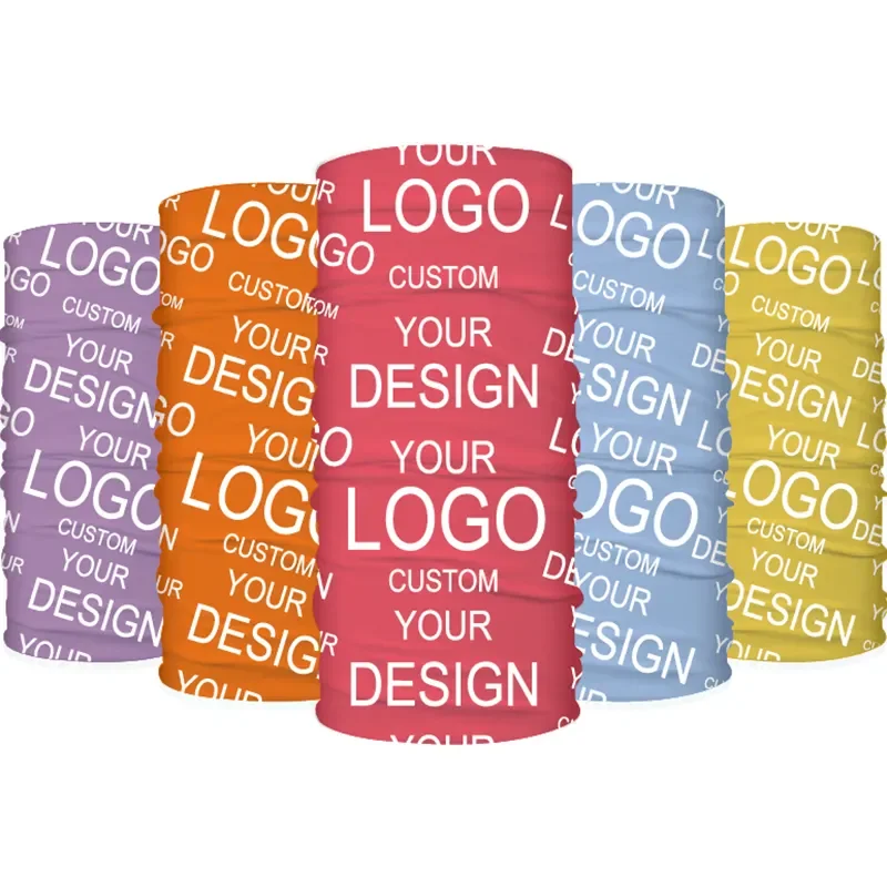 Custom Logo Printing Manufacture Oem Neck Gaiter Scarf Hood High Quality Seamless Bandanas