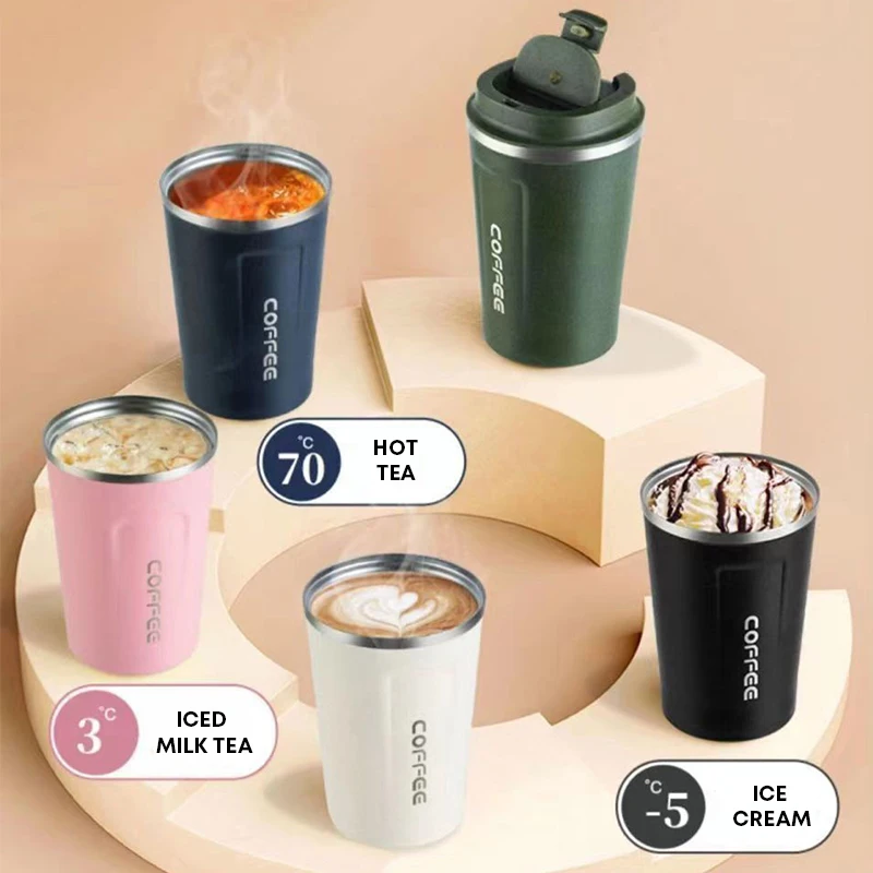Outdoor Simple Portable 304 Vacuum Stainless Steel Thermos Intelligent Temperature Display Drinking Water Bottle Cup