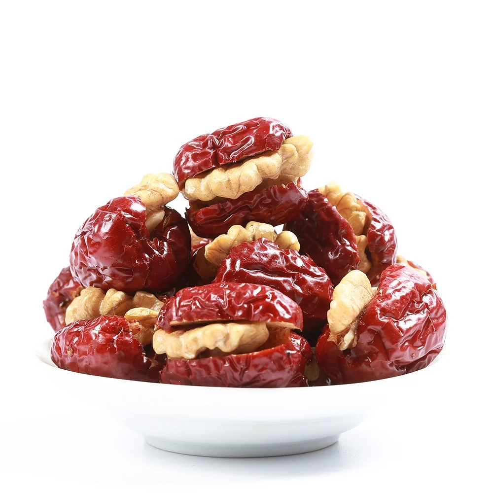 Недорогая распродажа китайских здоровых мгновенных закусок красные даты и грецкие орехи (1600103526428)