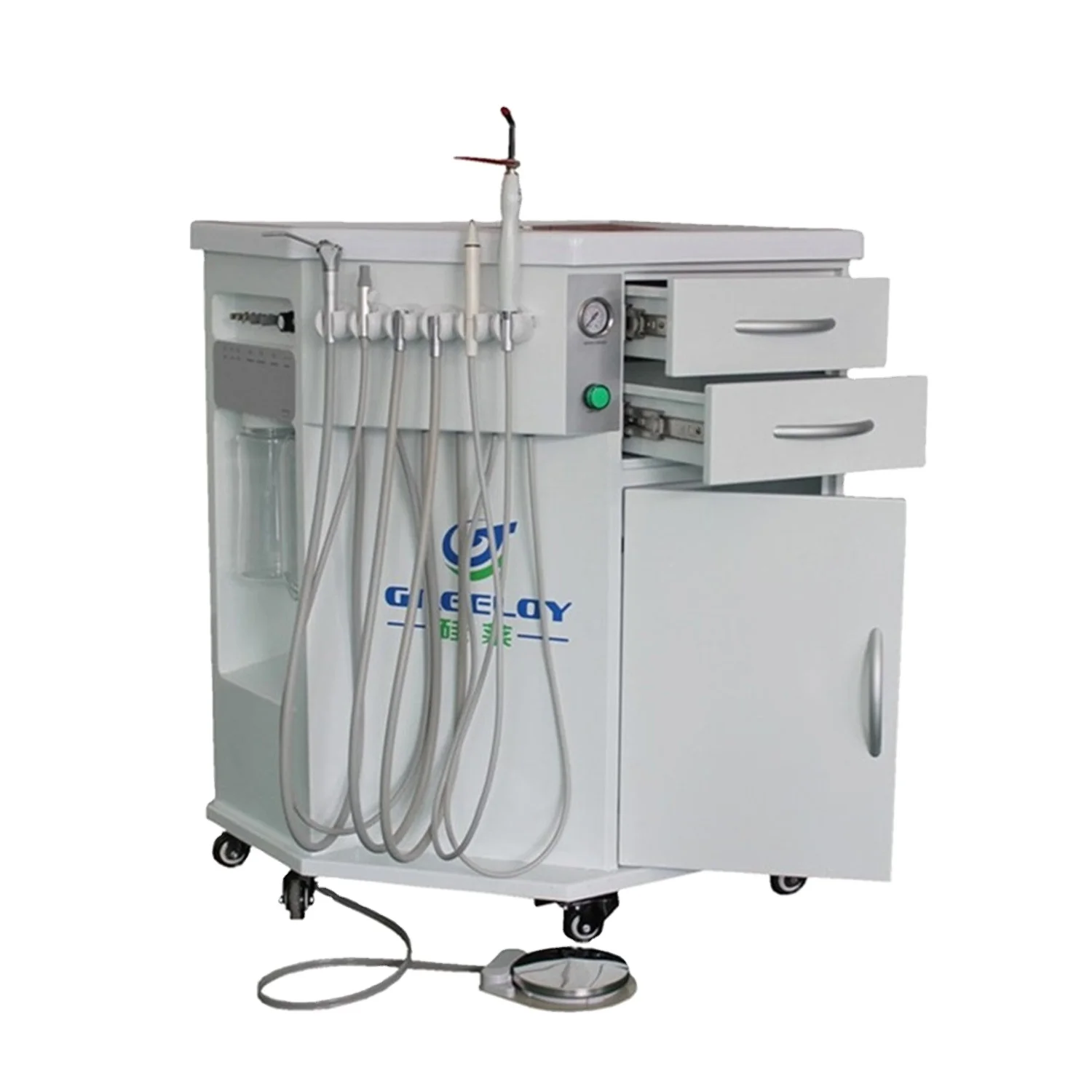 Multi Functional Integral Portable Dental Unit with 6 PCS Accessories Built-in Air Compressor