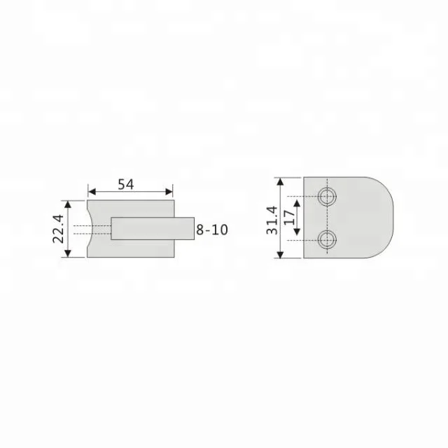 factory price glass shelf support wall mounted glass clamp hardware fitting