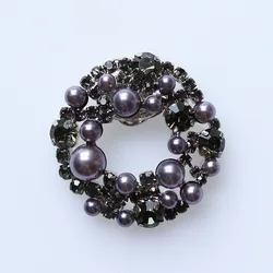 fashion round rhinestones shoe clips pink pearl shoe buckle ornaments clips for woman for wedding