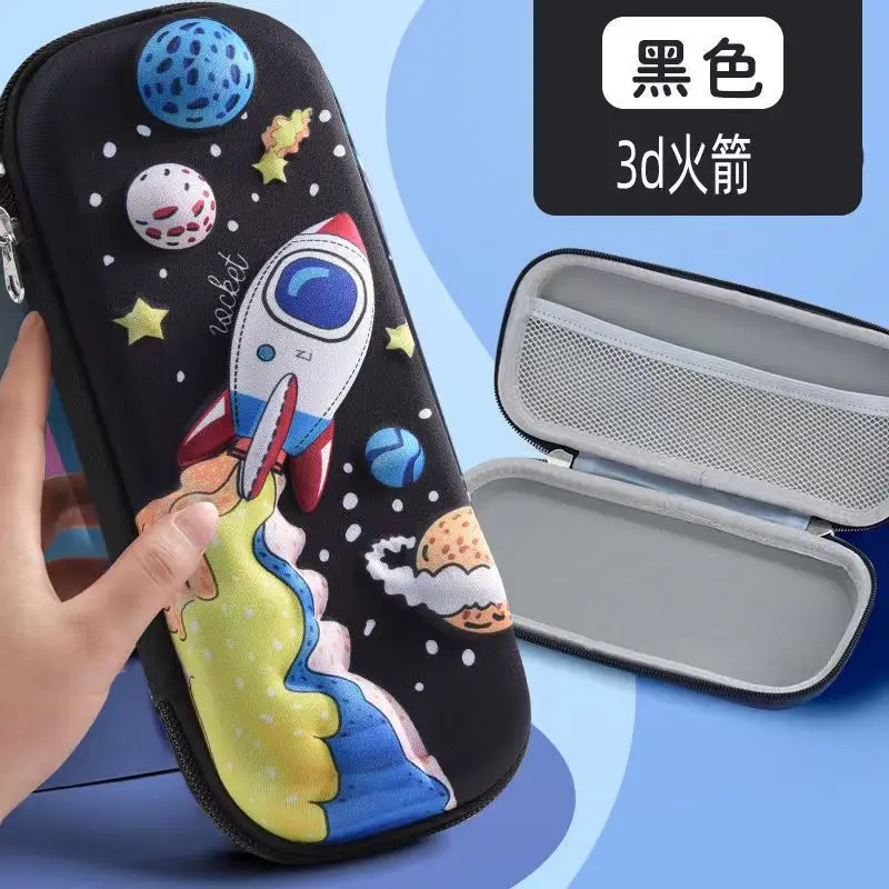 Wholesale Cartoon Kawaii Unicorn Animal 3D EVA Pen Bag Large Capacity Organizer Pouch Stationery Pencil Case for School Girl Boy