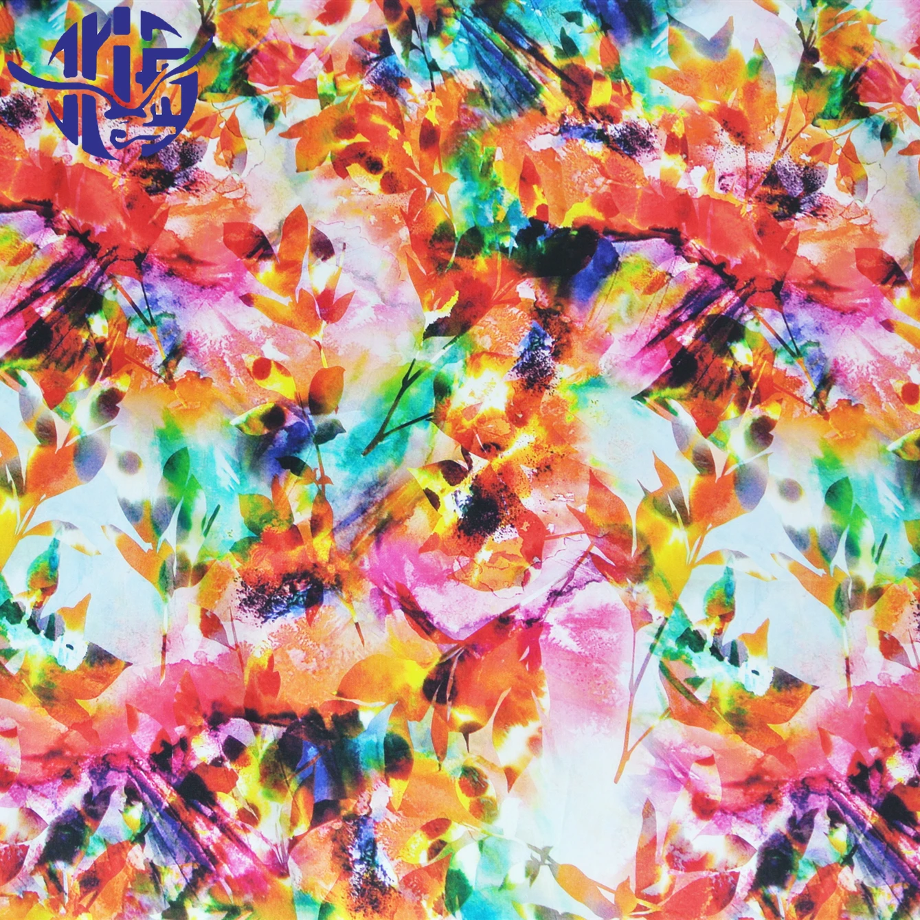 
Eco-friendly custom design twill digital bamboo cotton fabric printed for skirts 