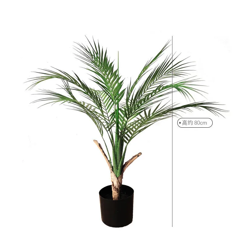High Quality Nordic Simulation Sunflower Tree Palm Leaf Simulation Plant Potted Large Green Plant Living Room Bonsai
