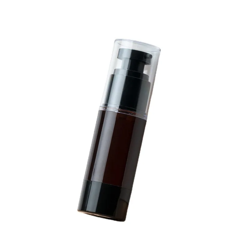 Plastic 15ml 30ml 50ml 100ml brown cosmetic vacuum airless spray pump bottle lotion bottle