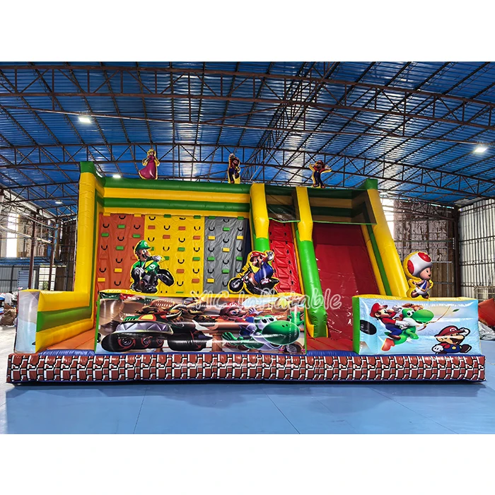Giant Commercial Bouncy Slide Castle - Slide, Climbing Wall, Inflatable Park for Rent-Inflatable Climbing Rock Climbing Tower