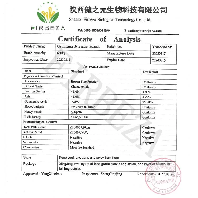 100% Pure Natural Organic Gymnema Sylvestre Leaf Extract 25% 75% Gymnemic Acid Powder