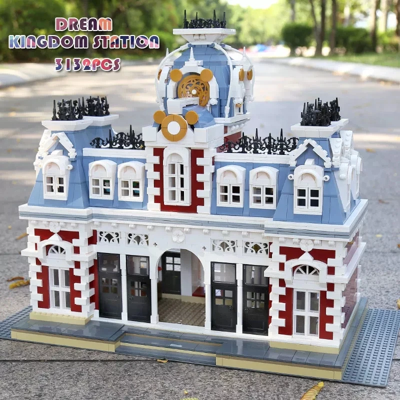 HW Station Of Dreamland Brain Toy 2021 Children Lepini Street View DIY Brick Building Block Toy Set For Kids Gift 3132pcs