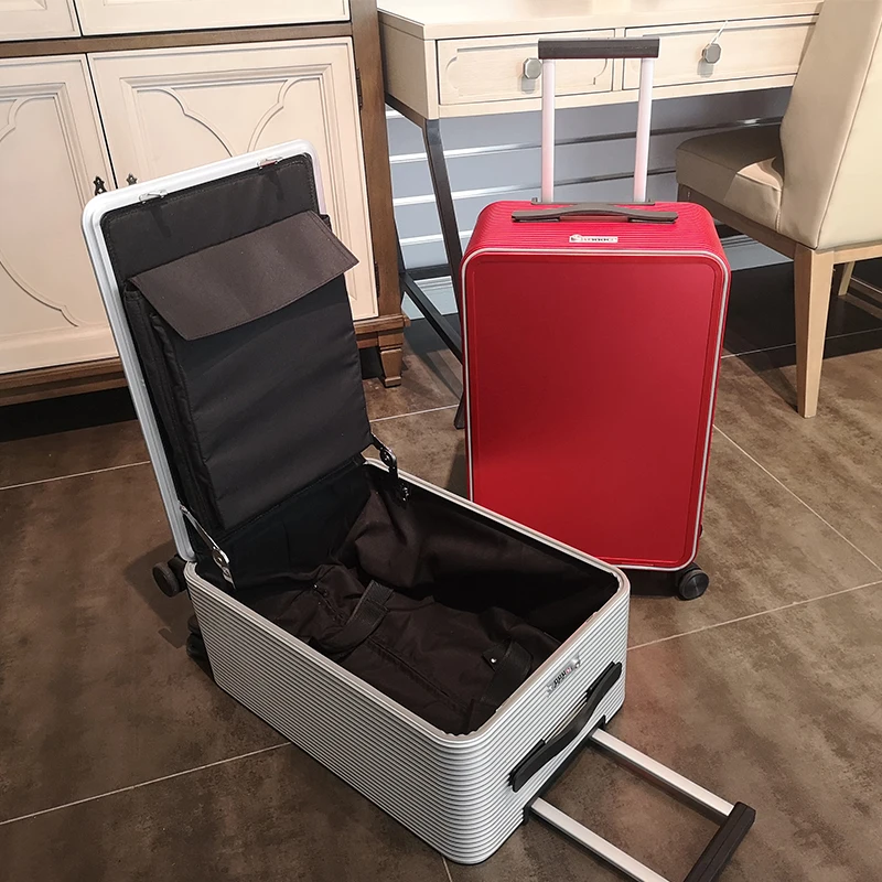 2020 New Best Selling Cool Front Open Suit Case Luxury Aluminum Luggage