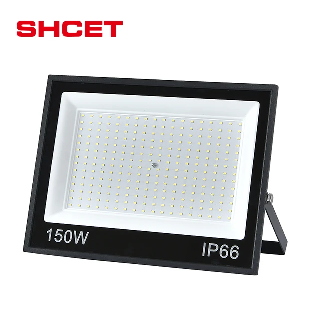 Hot selling 10W 20W 30W 50W 100W 150W 200W 300W Outdoor IP66 SMD Slim 110V 220V LED Flood light with spare parts from SHCET