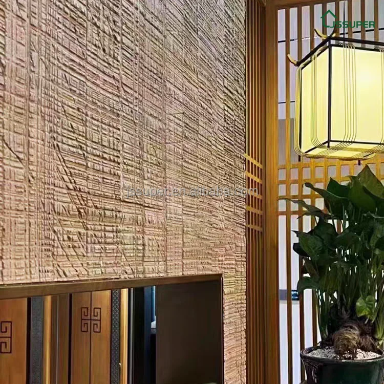 Customized Color Natural Wood Texture Decoration Wall Tiles Interior Exterior Flexible Sawing Wood Wall Panel Board