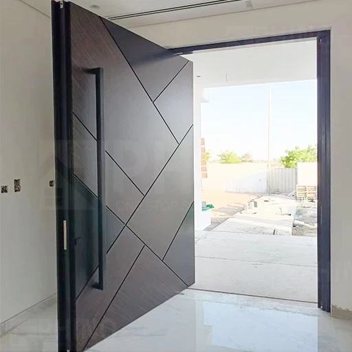 Phino Security  front  wooden door exterior pivot door with smart door lock