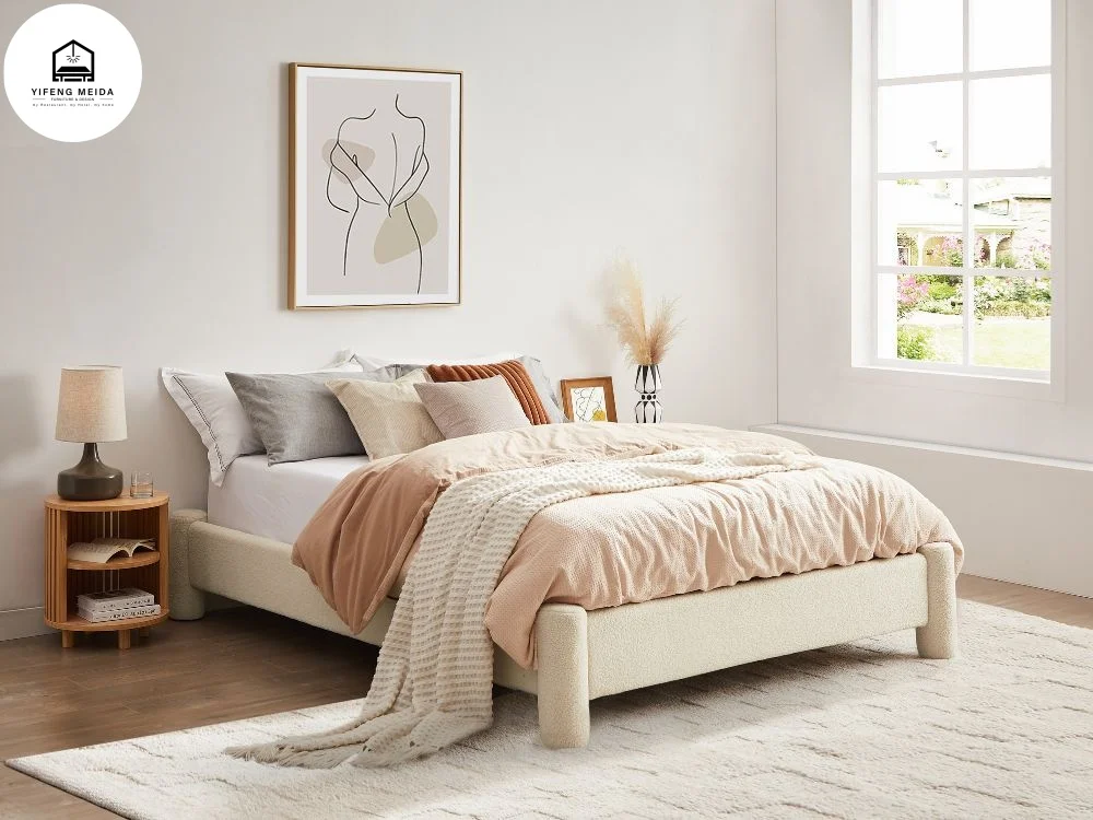 pine style queen bed frame antique   minimalism home furniture  MDF  durable bed frame king  bed frame queen ASH WOOD