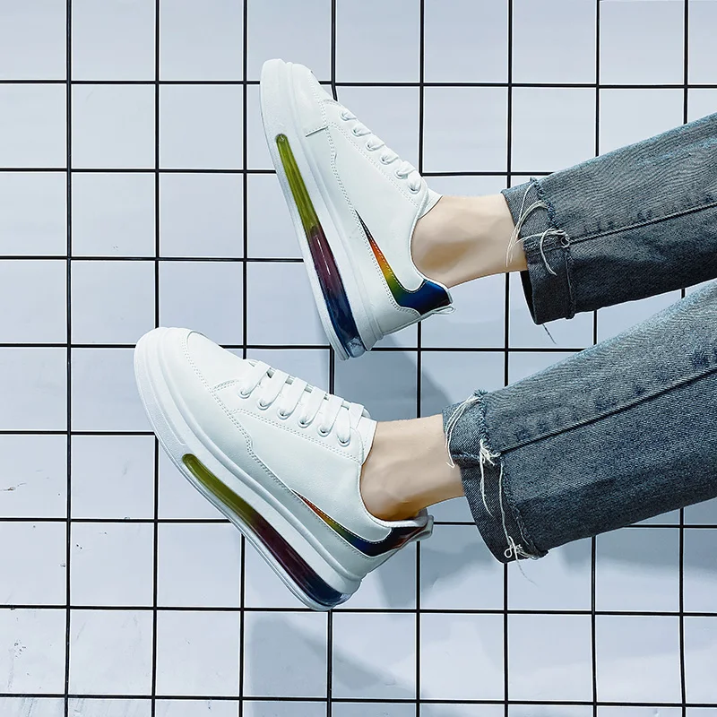 2023 Autumn New Summer Breathable shoes Fashion Net Red White Fashion sneaker Thick Sole Air Cushion Casual Shoes