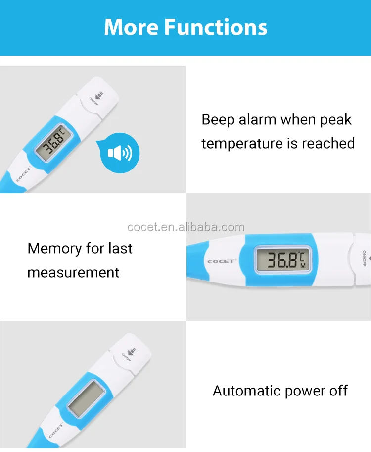 Portable Accurate Fast LCD Display Digital Body Medical Flexible Tip Probe Oral Temperature Thermometer For fever