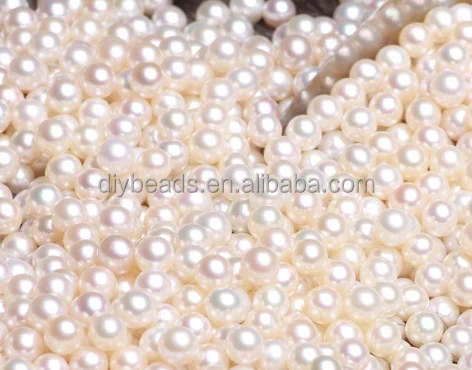Wholesale high quality AAA Grade 1-8 mm natural round freshwater pearl half drilled for jewelry making findings