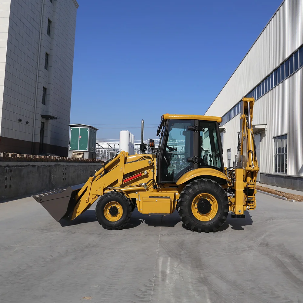 Front End Loader With Backhoe Cheap Mini Tractor Earthmoving machinery hydraulic mini  Backhoe wheel Loaders for Sale