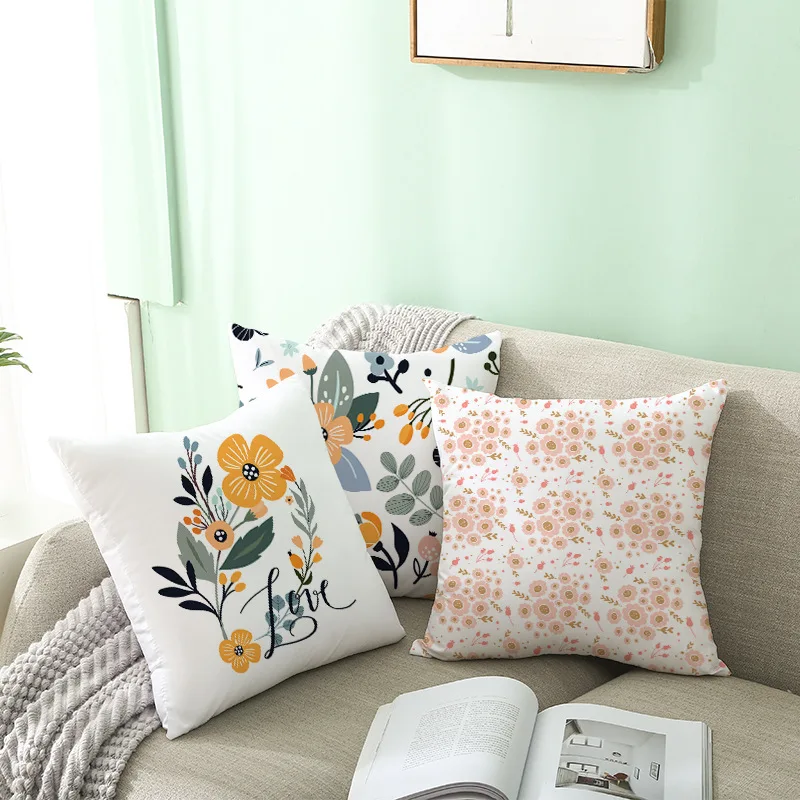 
Peach skin sofa cushion cover made outdoor nordic green plant office pillow case 