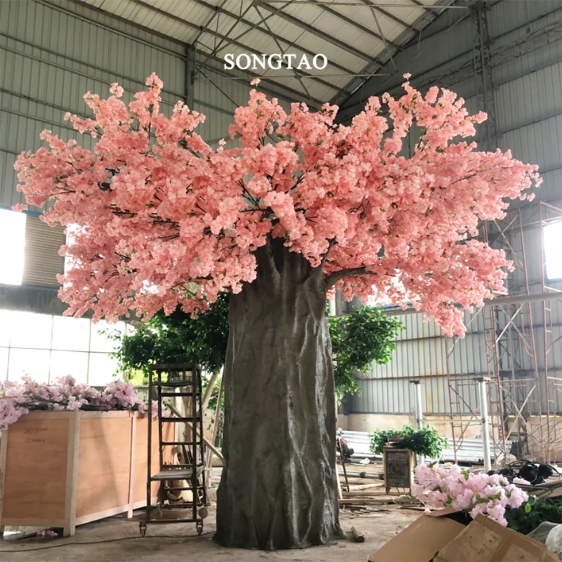 Column Decor Large Modern Wedding Decoration Artificial Cherry Blossom Branches Tree Plant