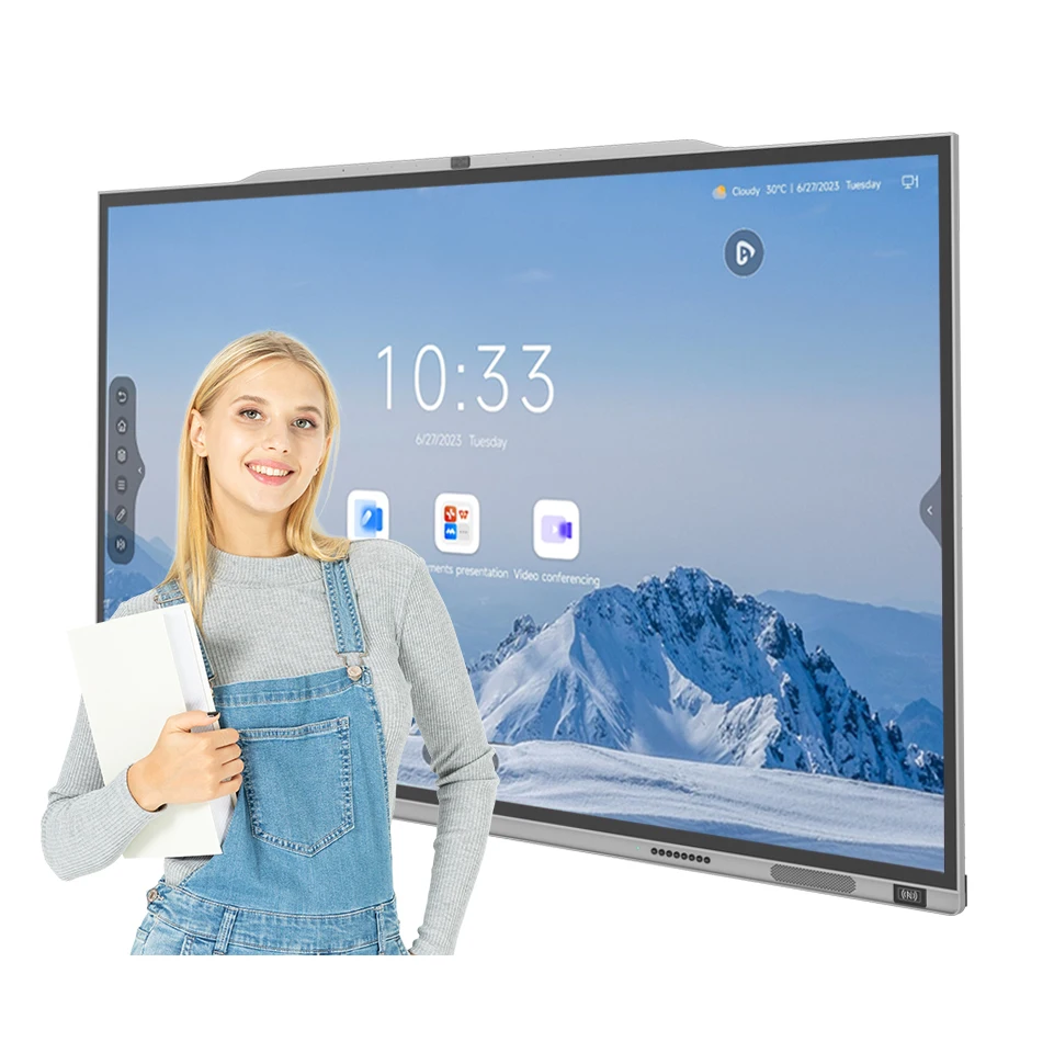 40 point capacitive touch smart whiteboard 4K UHD screen NFC support interactive flat panel 75inch 86inch
