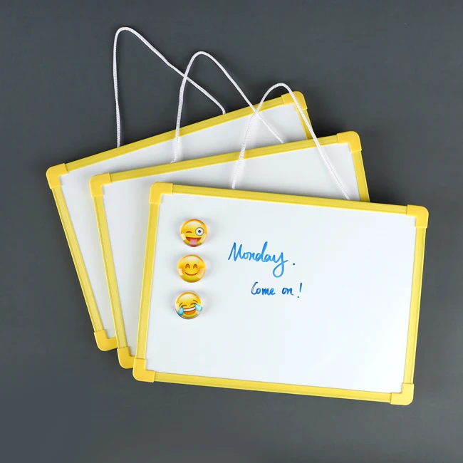 Popular Style Assorted Colored Soft Frame Custom Logo No Ghost Portable Magnetic Dry Erase Whiteboard For Kids Studying