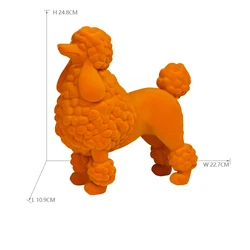 Redeco 2022 Modern Art Animal Sculpture Art French Bulldog High quality Resin Flocked Dog For Home Decoration