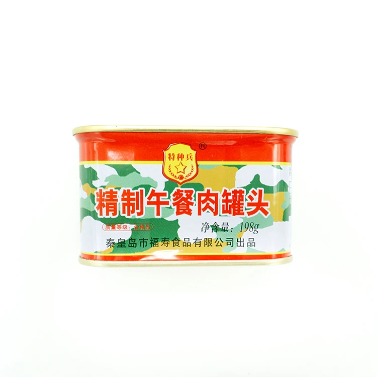 Wholesale Healthy Food Low Salt 198g Portable Canned  Canned Pork Luncheon Meat