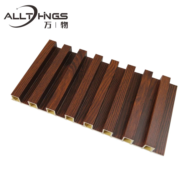 Philippines top seller Grooved grille background with three grille wood grain wall panel bamboo wall board