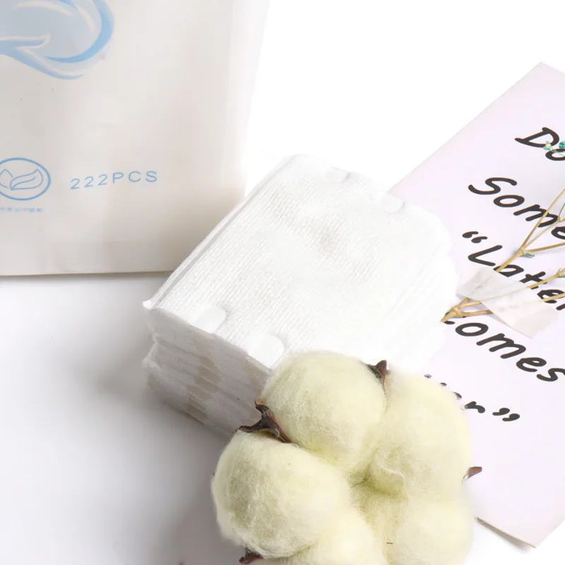 222 Pcs Disposable Double-Sided 3 Layer Ultra-thin Facial Cleansing Paper Cotton Pads Soft Makeup Remover Pads