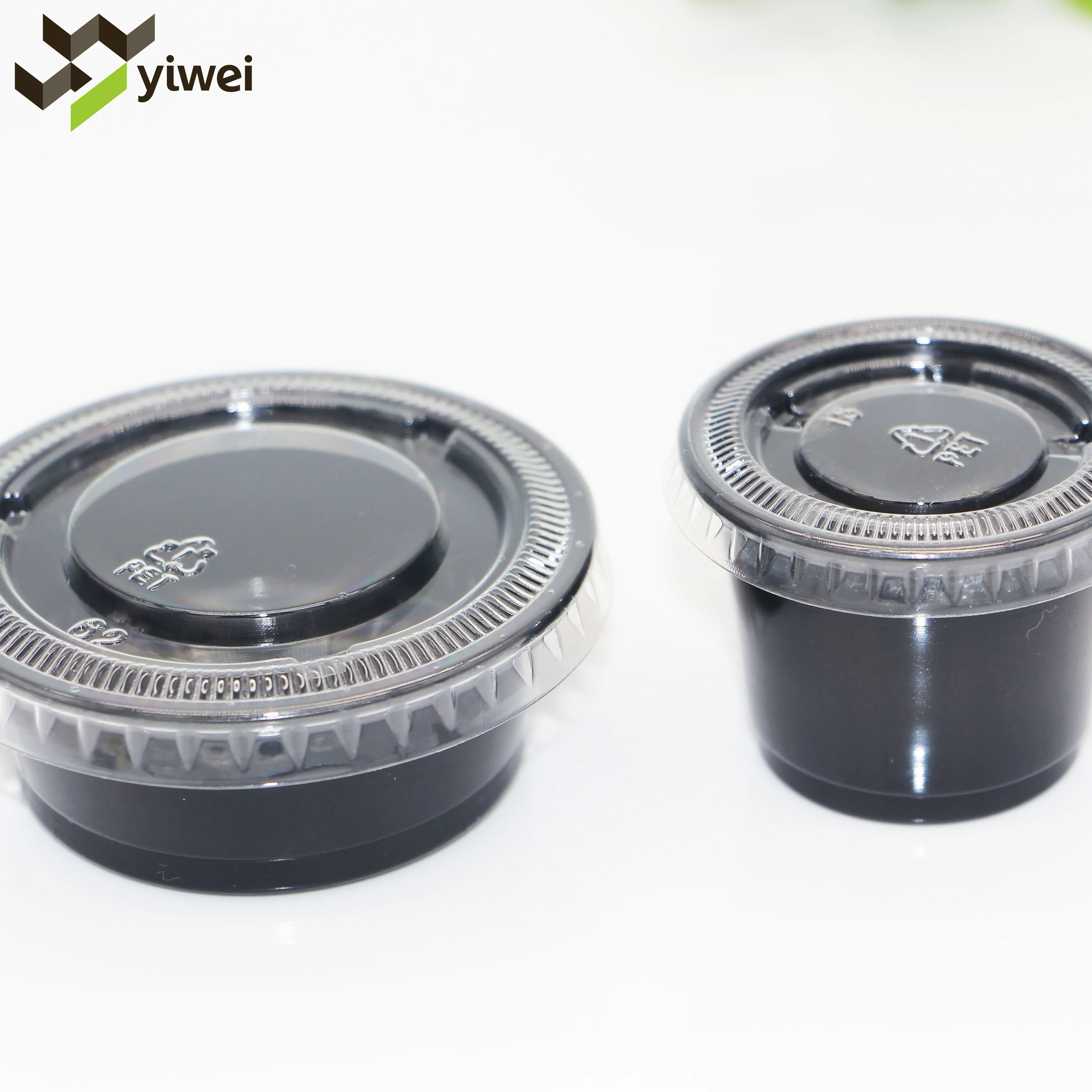 Food Packaging 2oz 3.25oz 4oz 60ml 100ml 120ml pudding plastic small containers portion sauce cup with lids