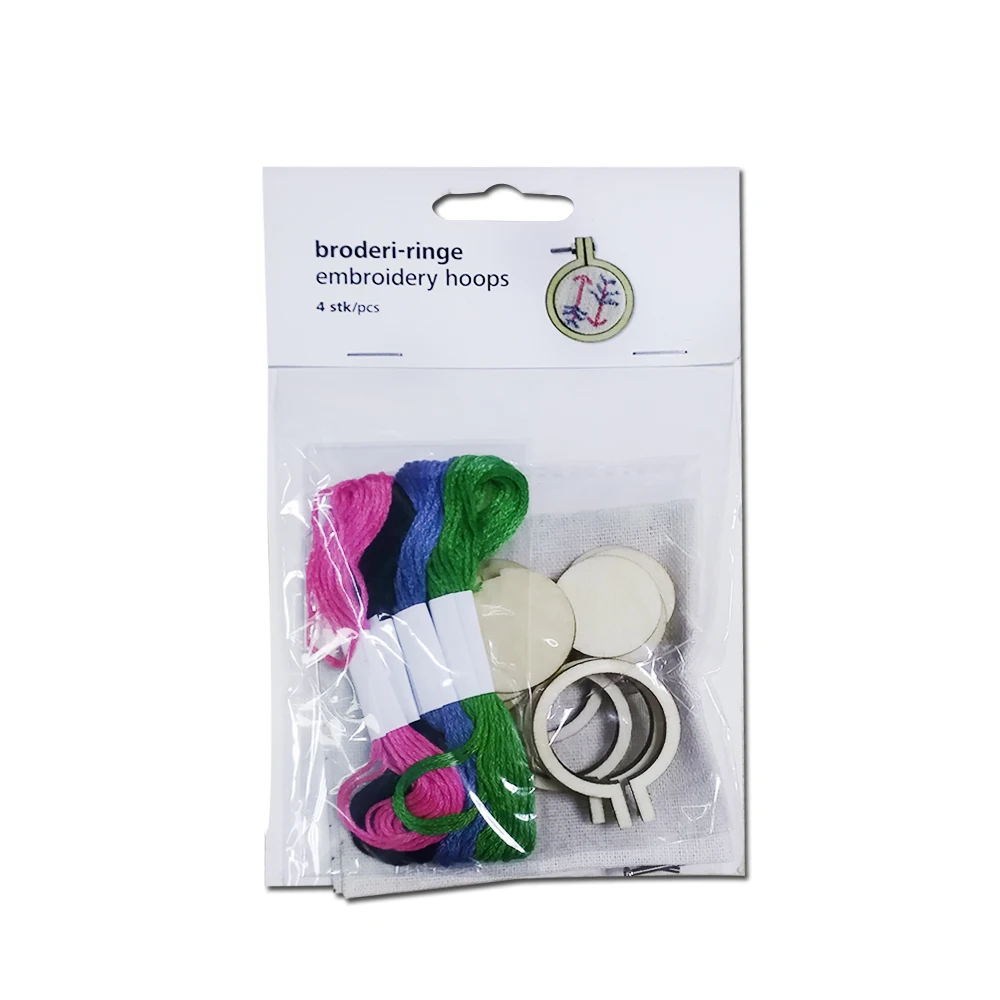 Wooden Mini Cross Stitch DIY Embroidery Hoops frame kit