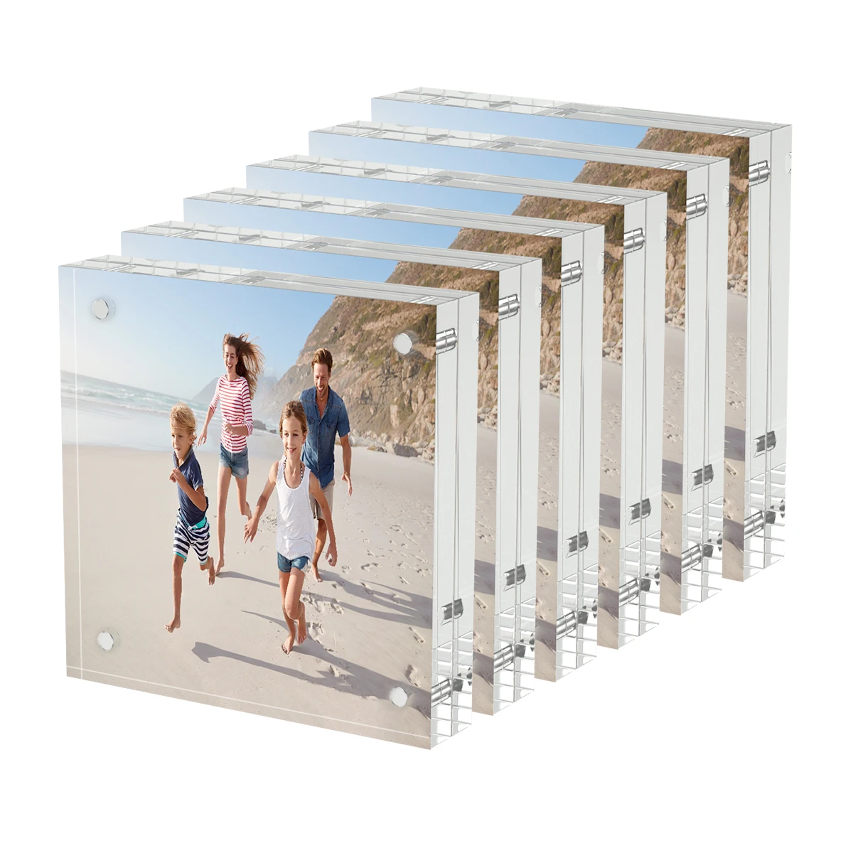 Acrylic Photo Frames with Magnetic Thickness Adjustable Thick Photo Frame