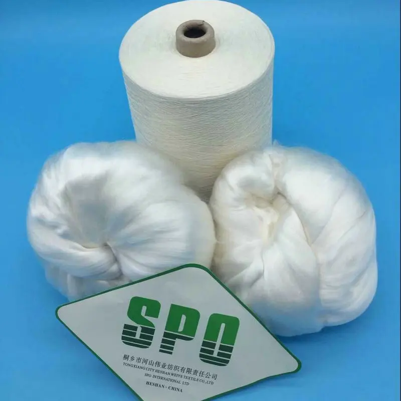 Hot sale undyed silk fiber silk tops from silkworm cocoon for blending with merino fiber, factory price