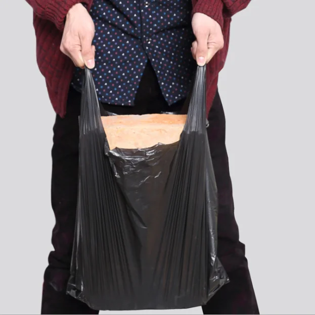 Производство черного кукурузного крахмала, биоразлагаемый пластиковый жилет, пластиковый мешок для мусора для офиса, дома