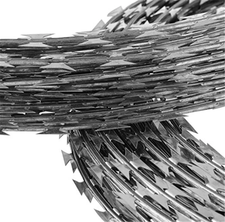 Low price galvanized security  concertina protective Razor Wire